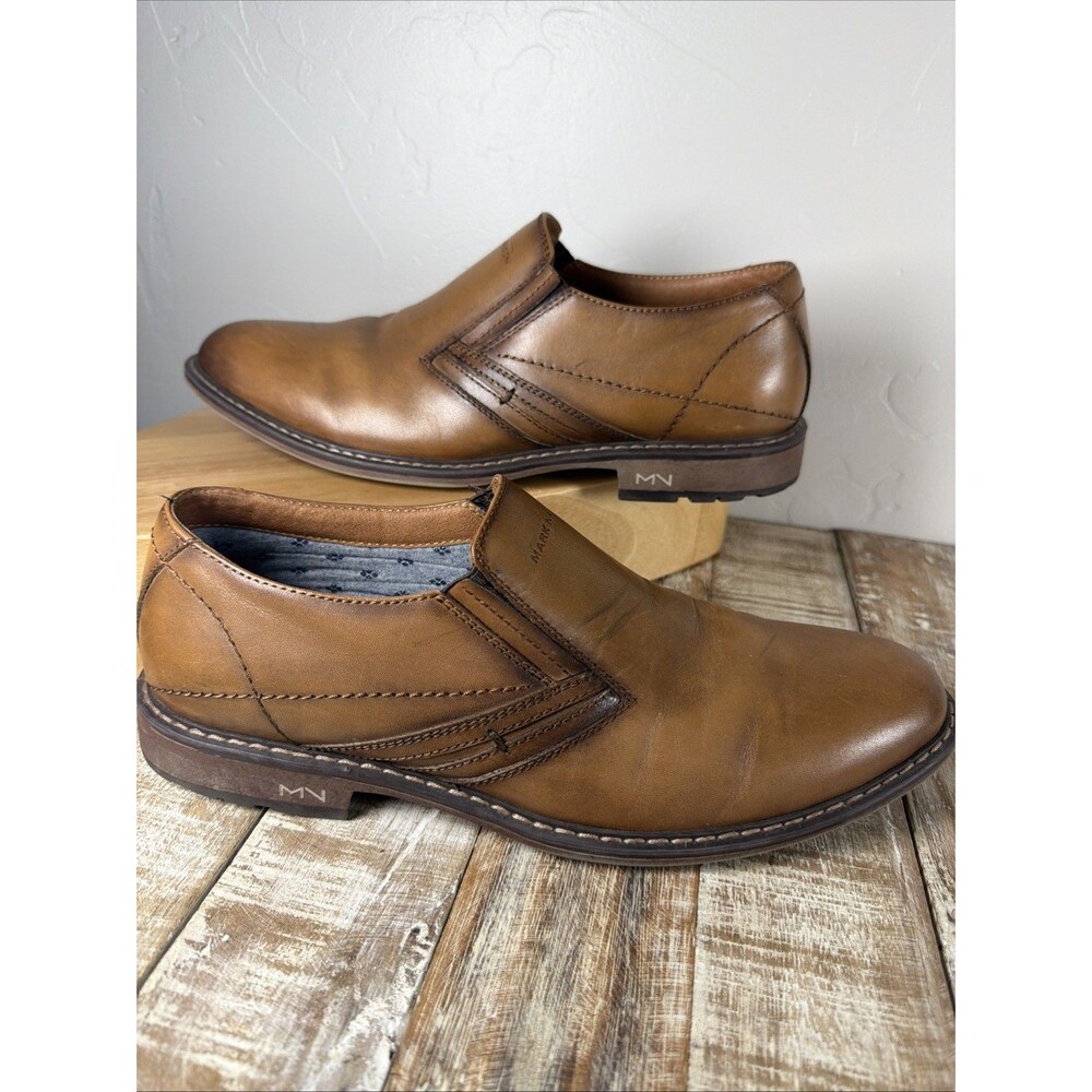 Mark Nason Mens 9 Cognac Leather Loafers SN 68322